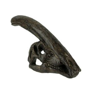 8 in Parasaurolophus Dinosaur Skull Fossil Resin Statue Home Office Decor